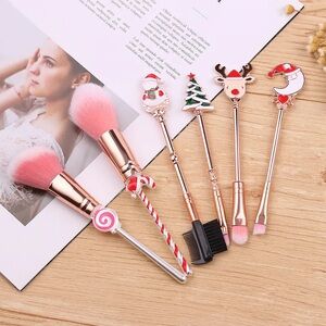 Christmas make up brushes set (6pcs)